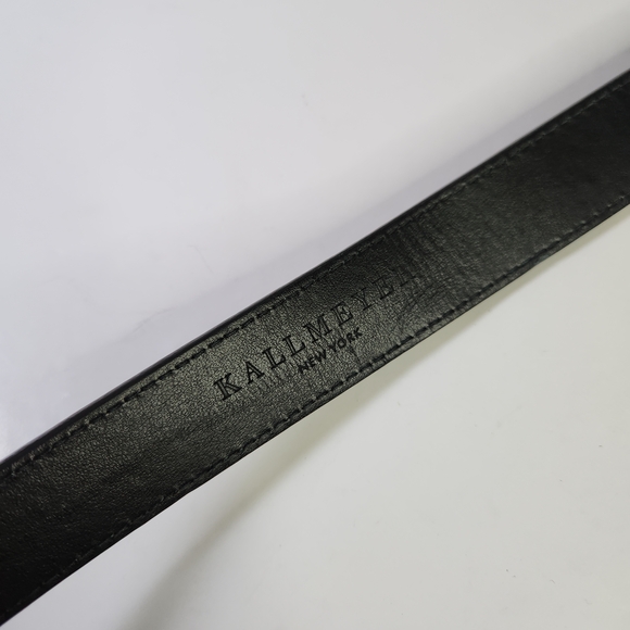 Kallmeyer Genuine Leather Belt Black with Gold Buckle. Made In Italy - Picture 10 of 13